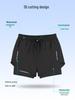 Men's Quick-Dry Swim Trunks: Running, Training, Beach, Double-Layer Anti-Embarrassment, Suitable for European and American Styles.