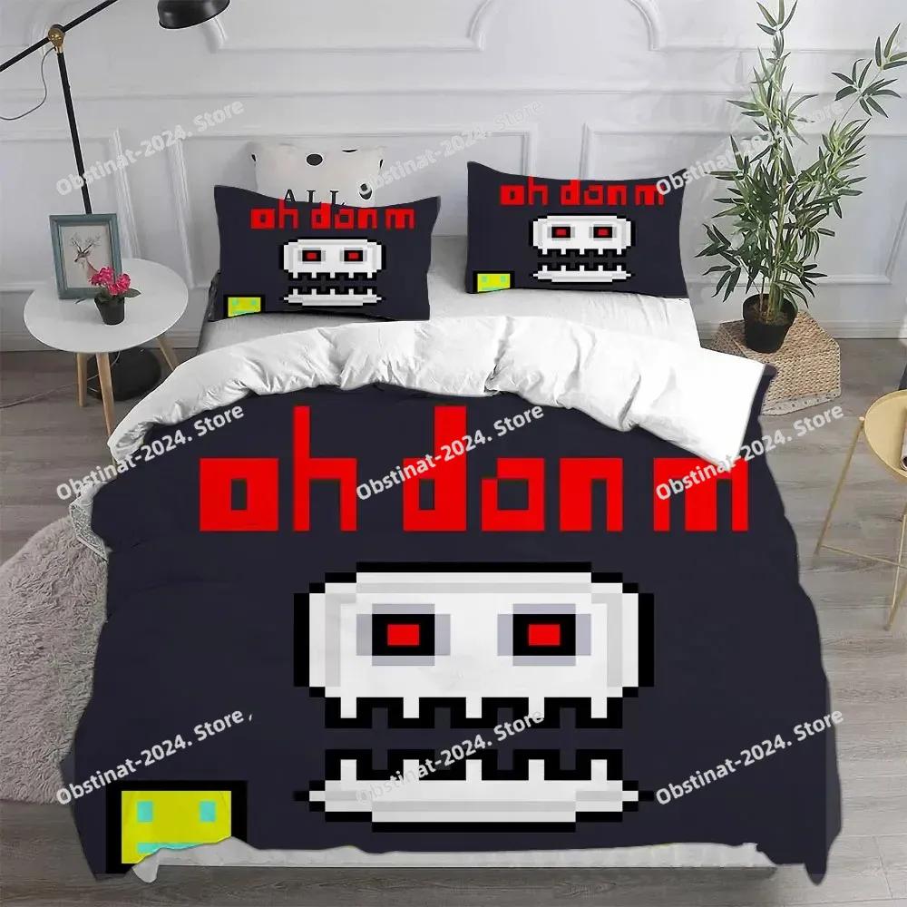 Geometry Dash Beding Sets Warm Comforter Quilt Bed Cover Soft Duvet Cover Pilow Case Sets Children Kids Adult People Sized Dimensions