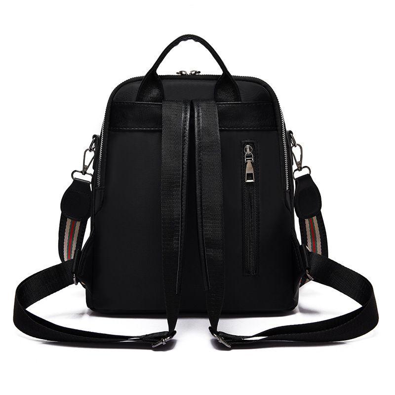 Pure Color Multipurpose Oxford Cloth Backpack For Women With Adjustable Straps