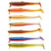Taiyu 7 Pack T-Tail Soft Plastic Fishing - 3.5in 1/8oz, Two-Tone, Lifelike Soft Worm for Fishing