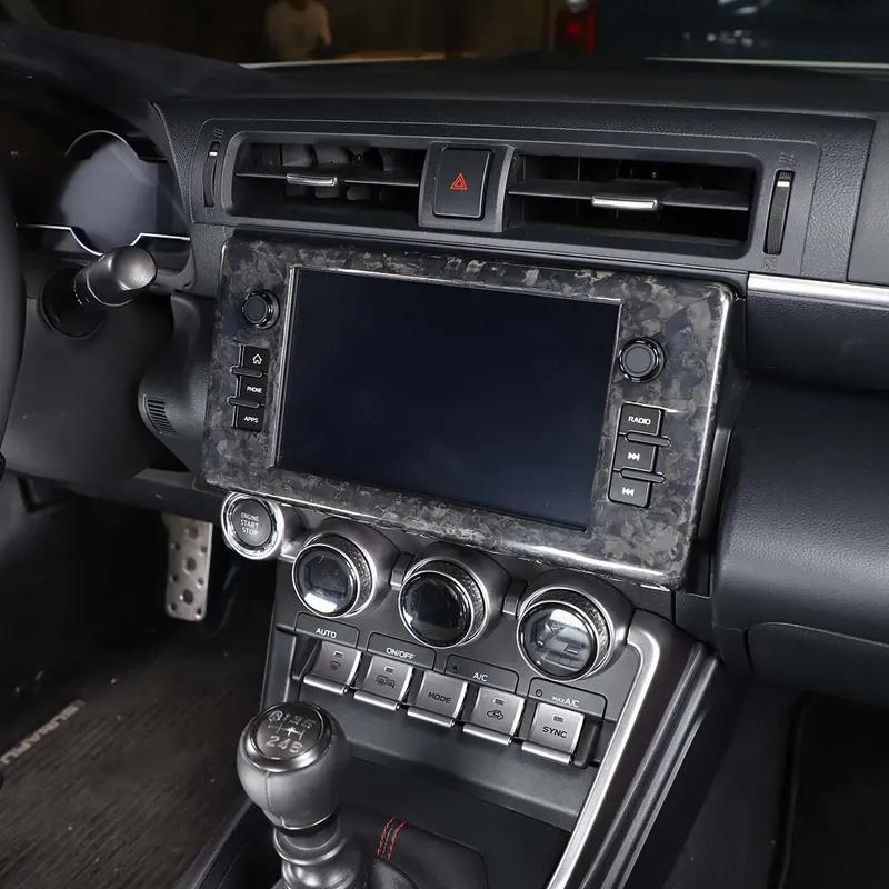 Carbon Fiber Car Center Dashboard Navigation Screen Frame Trim For Toyota GR86 For Subaru BRZ ZD8 -2025 Cover Accessories