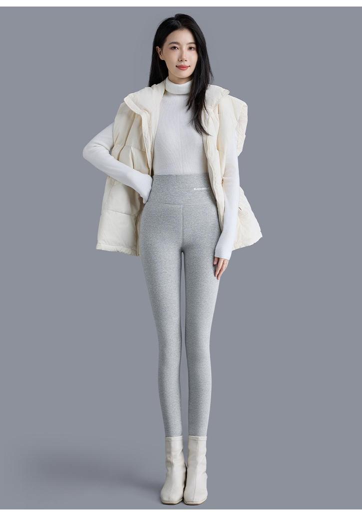 Northeast Fleece-Lined High Waist Warm Pants for Middle-Aged Women - Plus Size, Tummy Control, Autumn/Winter.