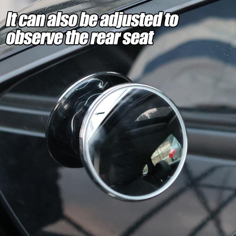 Car Blind Spot Mirror Auto Explosion-proof Edge Reverse Wide Angle 360° Adjustable Small Round Mirror Rearview Mirror Decoration