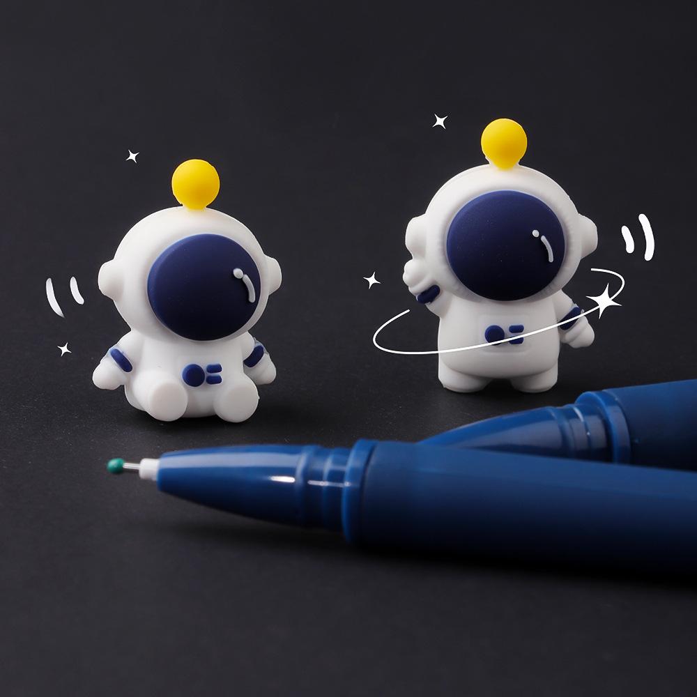 1pcs Space Astronaut Shake Gel Pen 0.5mm Ballpoint Black Color Ink for Writing Office School