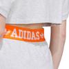 Adidas Originals Collegiate Dress Letter Logo Print Slim Fit Color Block Sports College Style Short Sleeve Dress Women Dresses Light-Gray IU4771