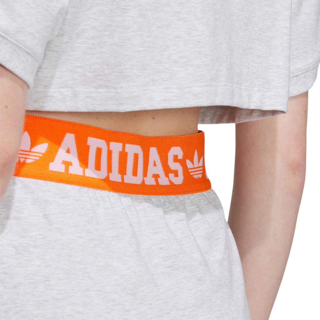 Adidas Originals Collegiate Dress Letter Logo Print Slim Fit Color Block Sports College Style Short Sleeve Dress Women Dresses Light-Gray IU4771