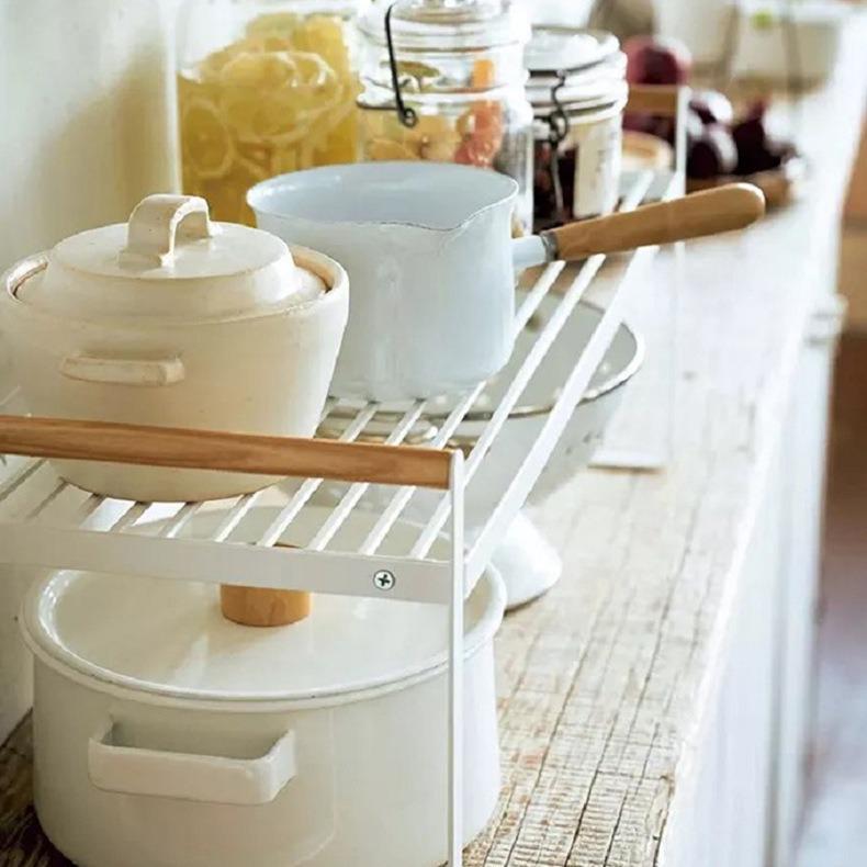 Multi-Functional Japanese Storage Rack for Kitchen and Outdoor Use.