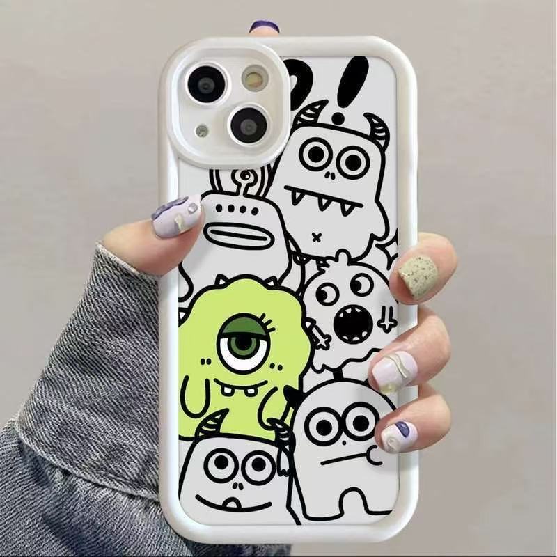 European and American monsters are suitable for iphone16pro mobile phone case Apple 15 anti-drop 14 cartoon 13promax new 12x