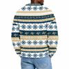Men's Neck Knit Sweater with Christmas Print for Winter Holiday