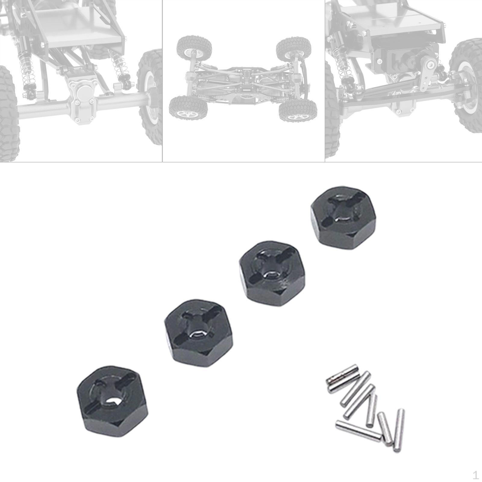 

RC Car Hex Wheel Hubs Drive Adapter Modification Model Part for 124017-16-18 чорний