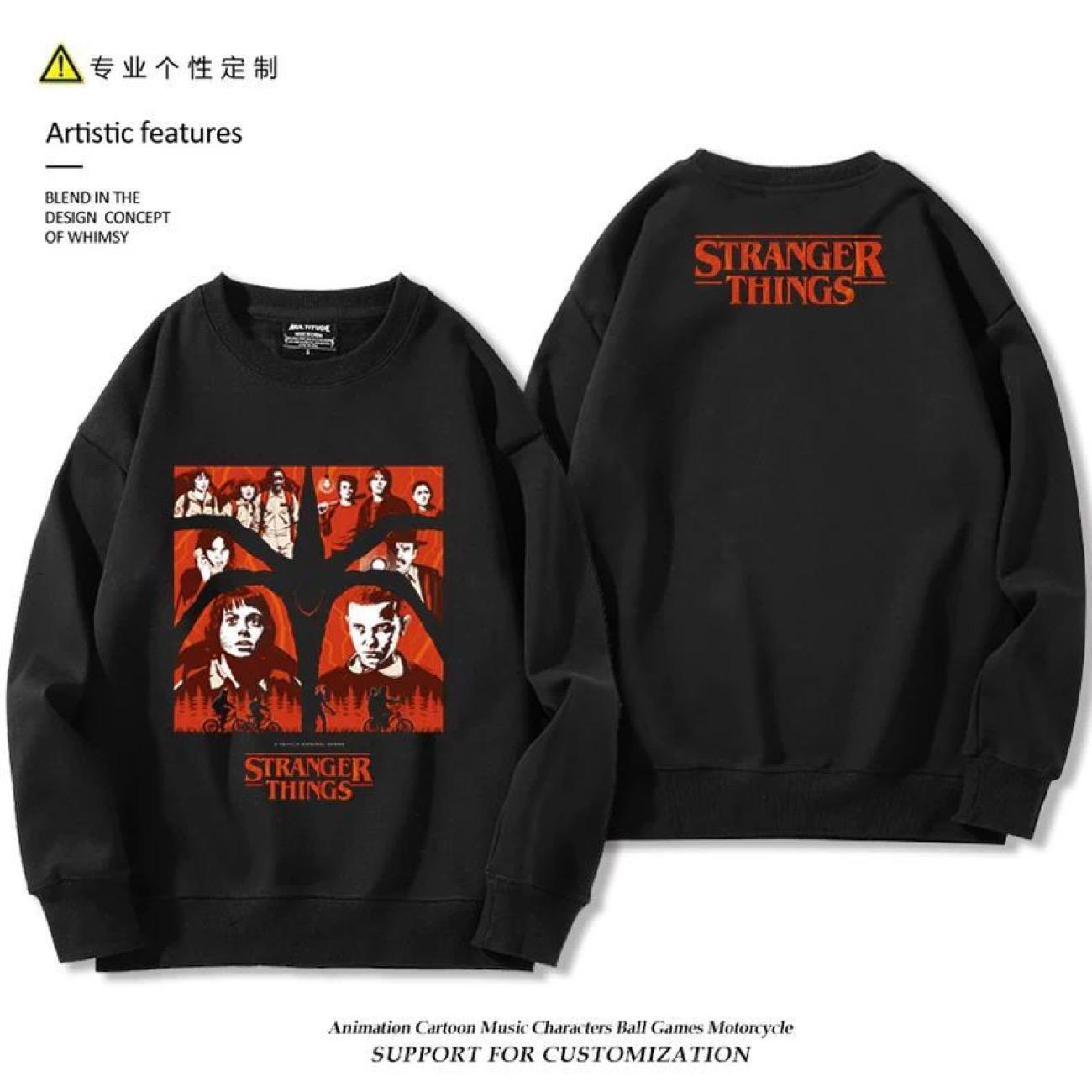

Світшот Stranger Things Пальто Мода осінній одяг XXXL чорний