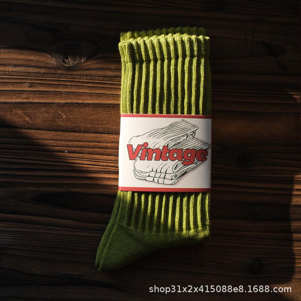 

Носки унисекс из хлопка в полоску в американском стиле — толстые, теплые, средней длины, для осени/зимы Unisex 36-44