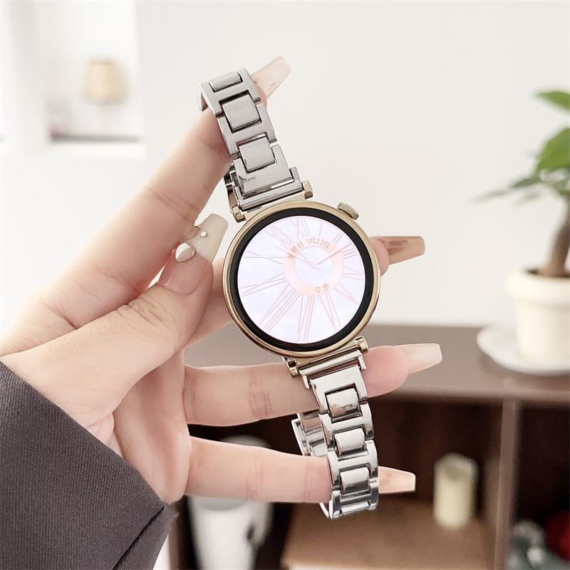

20 мм 22 мм 18 мм ремешок из нержавеющей стали для Samsung Galaxy Watch band 6 5 4 Классический металлический браслет для Huawei GT3 4Pro Amazfit 20mm серебряный