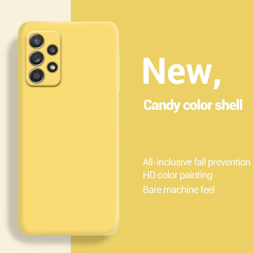 Liquid Silicone Case For Samsung Galaxy A52 A52s A72 A33 A53 A73 A12 A22 A32 A13 A23 A14 A15 A24 4G A34 A54 A25 5G Soft Cover
