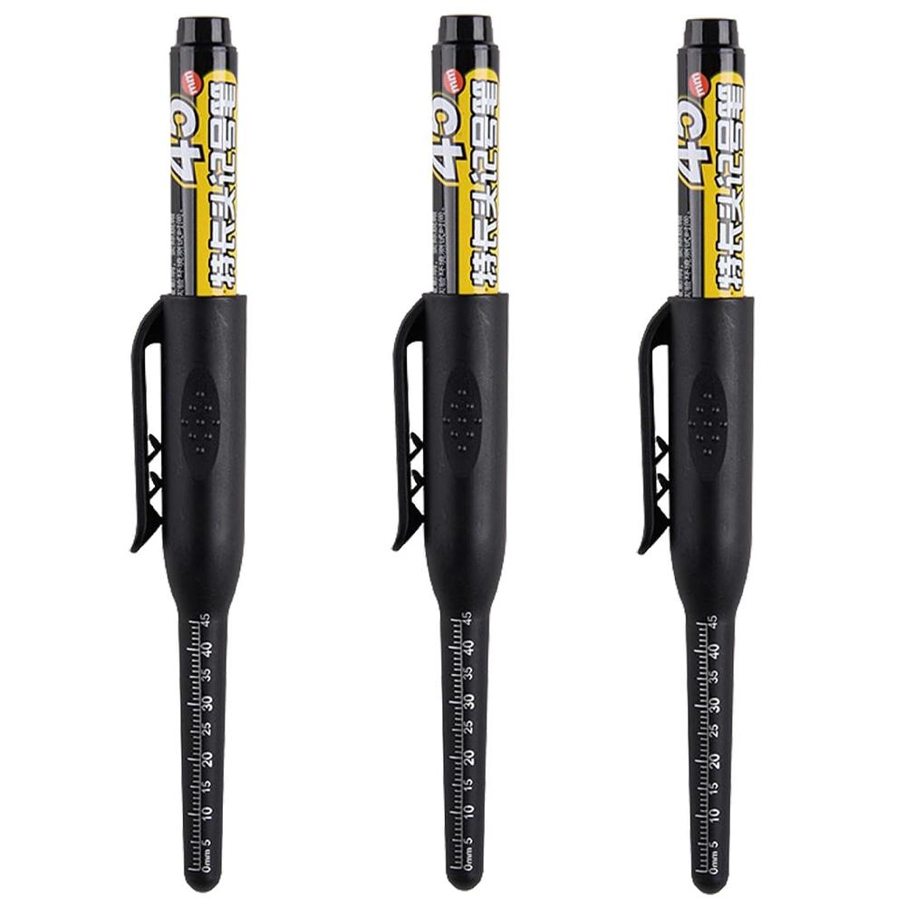 2-8Pcs 45mm Waterproof Long Head Nib Deep Hole Markers Pen Tile Carpenter Pen Multi-purpose for Woodworking Black/Blue/Red Ink