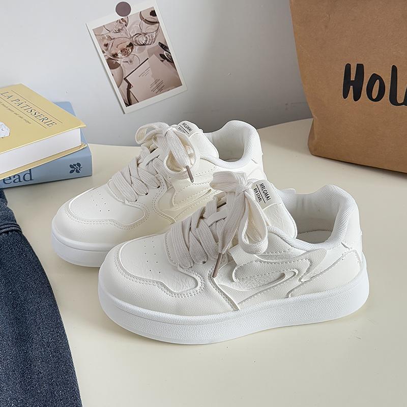 Women's Shoes Versatile Casual Shoes Ins Women's Xiaobai Platform Skateboard Shoes Versatile and Not Stuffy Feet Light, Fashionable and Simple