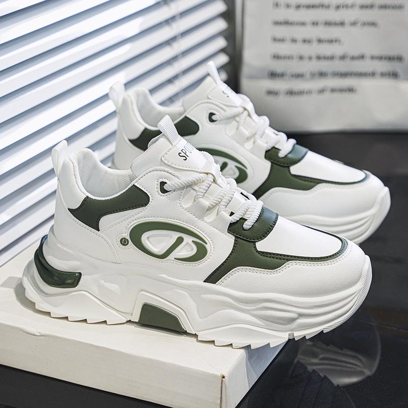 Men's shoes 2025 new autumn versatile high-end youth sports shoes student Xiaobai casual platform dad shoes