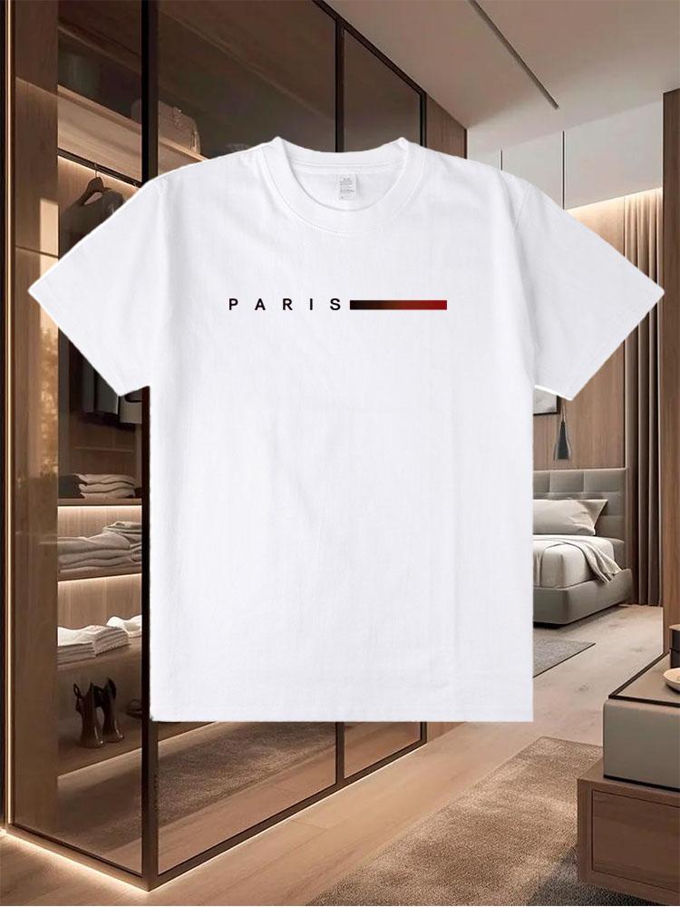 100% Pure Cotton 2025 Men's Casual T - Shirts Trendy in Summer