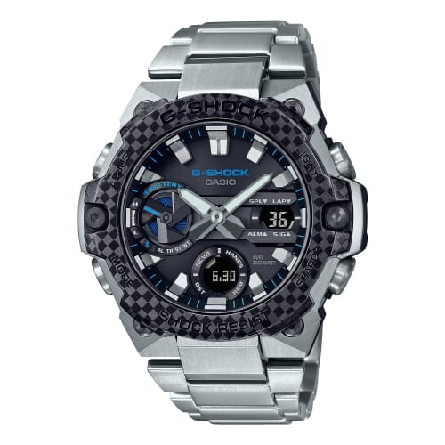 

Casio G-Shock G-STEEL Smartphone Link Watch with Carbon Core Guard Structure (GST-B400XD-1A2JF) Men s Silver