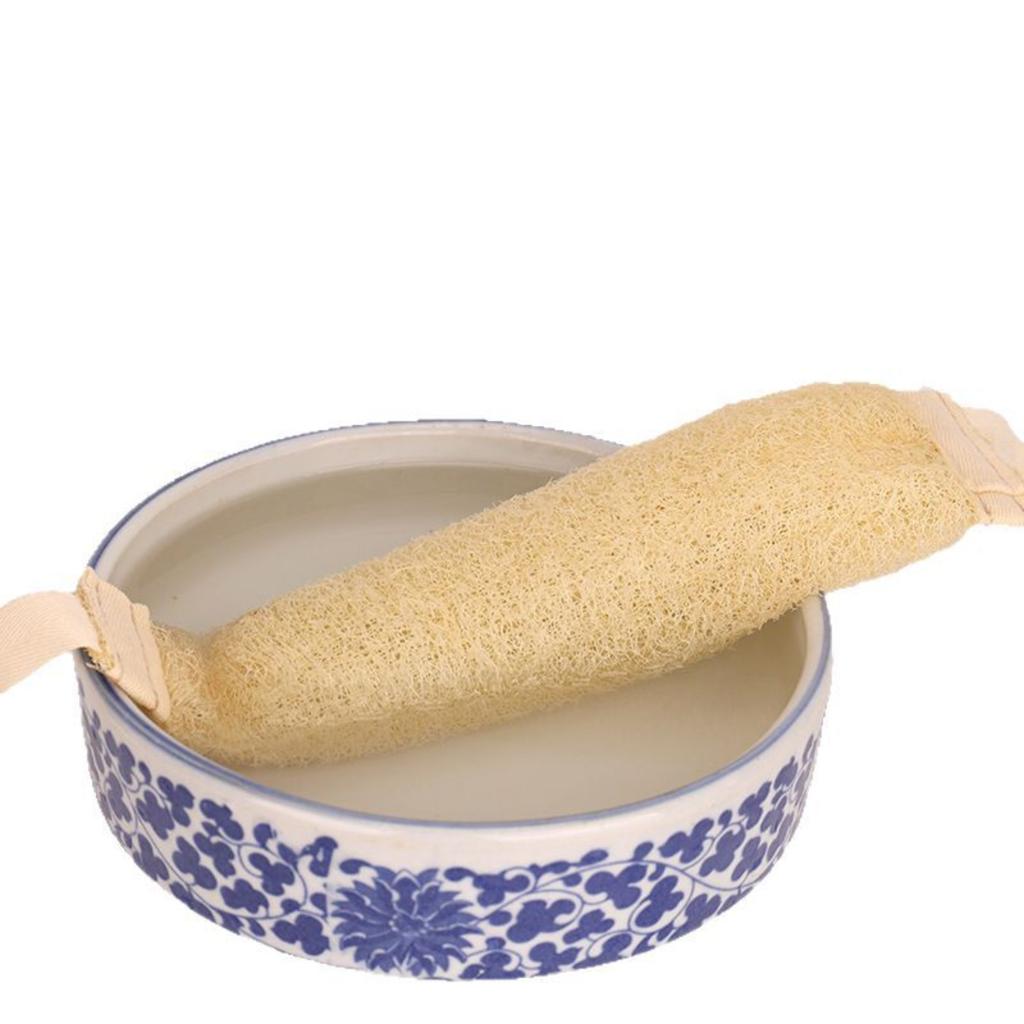 Natural Loofah Bath Towel, Bath Brush, Soft Bath Tool, Back Scrubbing Strips And Straps