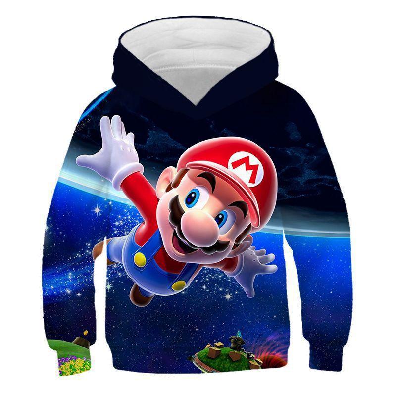Super Mario Brothers Mario Children's Versatile Sweater Cosplay Spring and Autumn Anime Hoodie Jacket Men