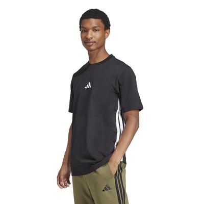 Adidas Essentials Short Sleeve Size L Men's 3-Stripes T-Shirt, KTF02, Black/White (JD1906),