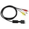 AV-Composite-Kabel - MOONAR® - PS3/PS2 - 1,8m - Ersatz - Hohe Qualität