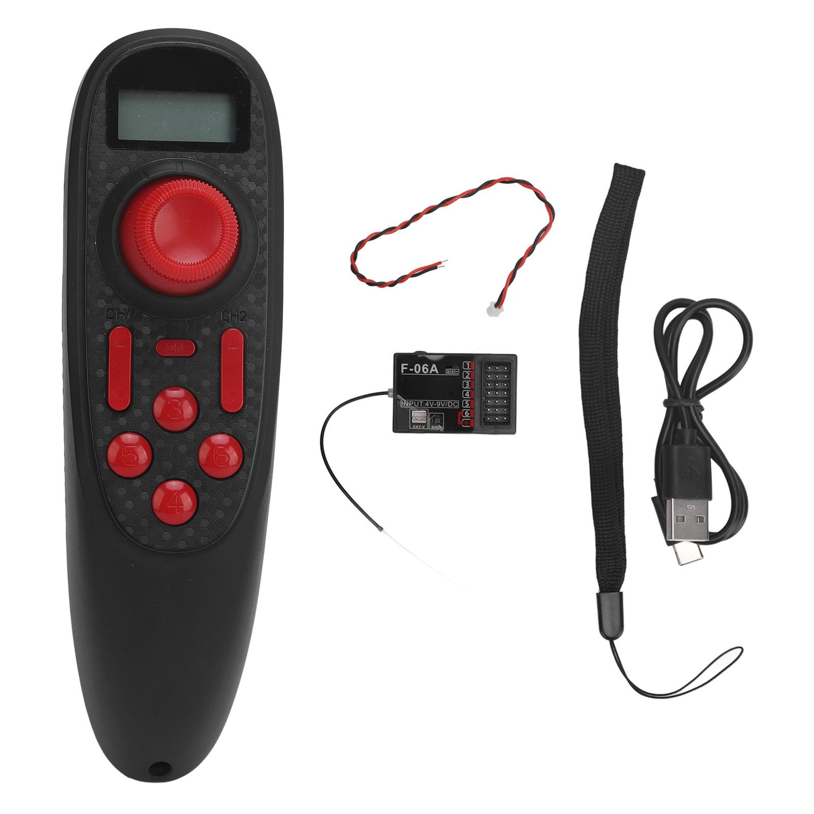 

RC Transmitter with Receiver 2.4G 6 Channels Dual Motor Fixed Speed Cruising Waterproof Remote