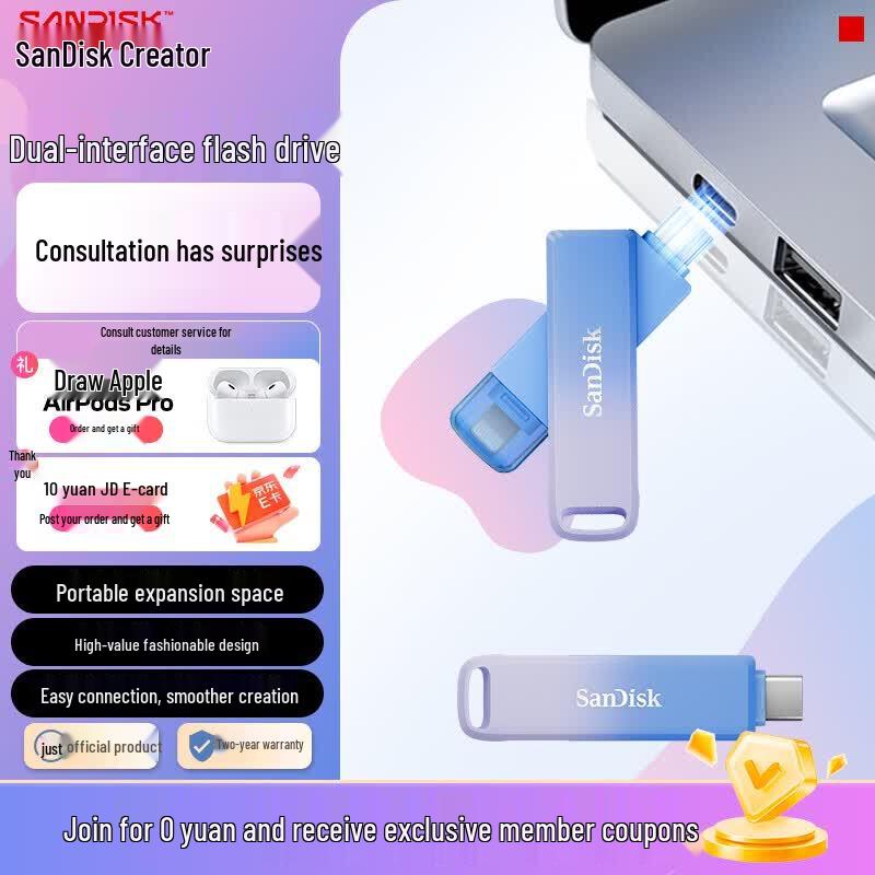SanDisk Creator 128GB Dual-Interface USB Drive
