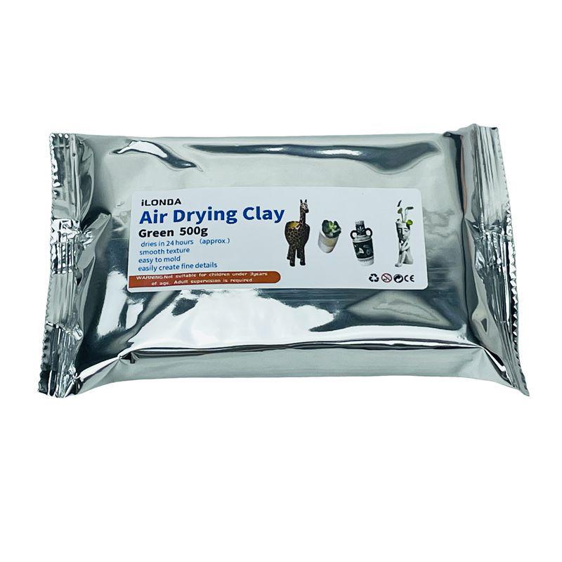 

Каменная глина, керамика, самозатвердевающая глина для лепки и полимерная глина для детских поделок 500g Candy Packaging Aluminum Foil Bag зелёный