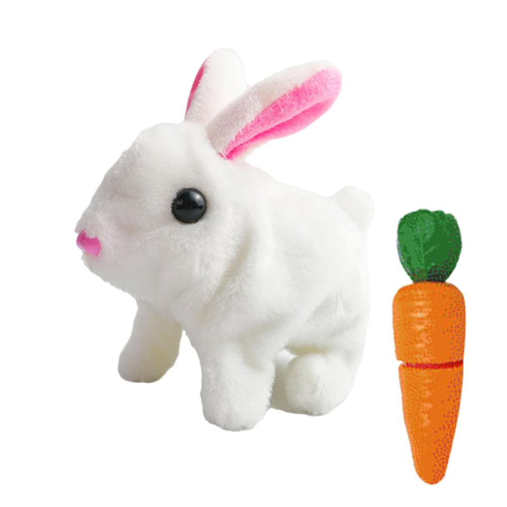 Electric Rabbit Plush Toy Cute Cartoon Animal Bunny Jumping Movable For Kids Children Toys Pet R4O3