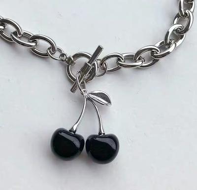 Necklace Women'S Black Cherry Collarbone Chain Ot Dark Wang Shao Necklace Pendant Small Commodities