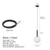Melkekule Lysekrone Belysning Moderne LED Glass Pendellampe Messing Soverom Spisestue Trapper Tak Hengende Lampe Lysekroner Romdekor
