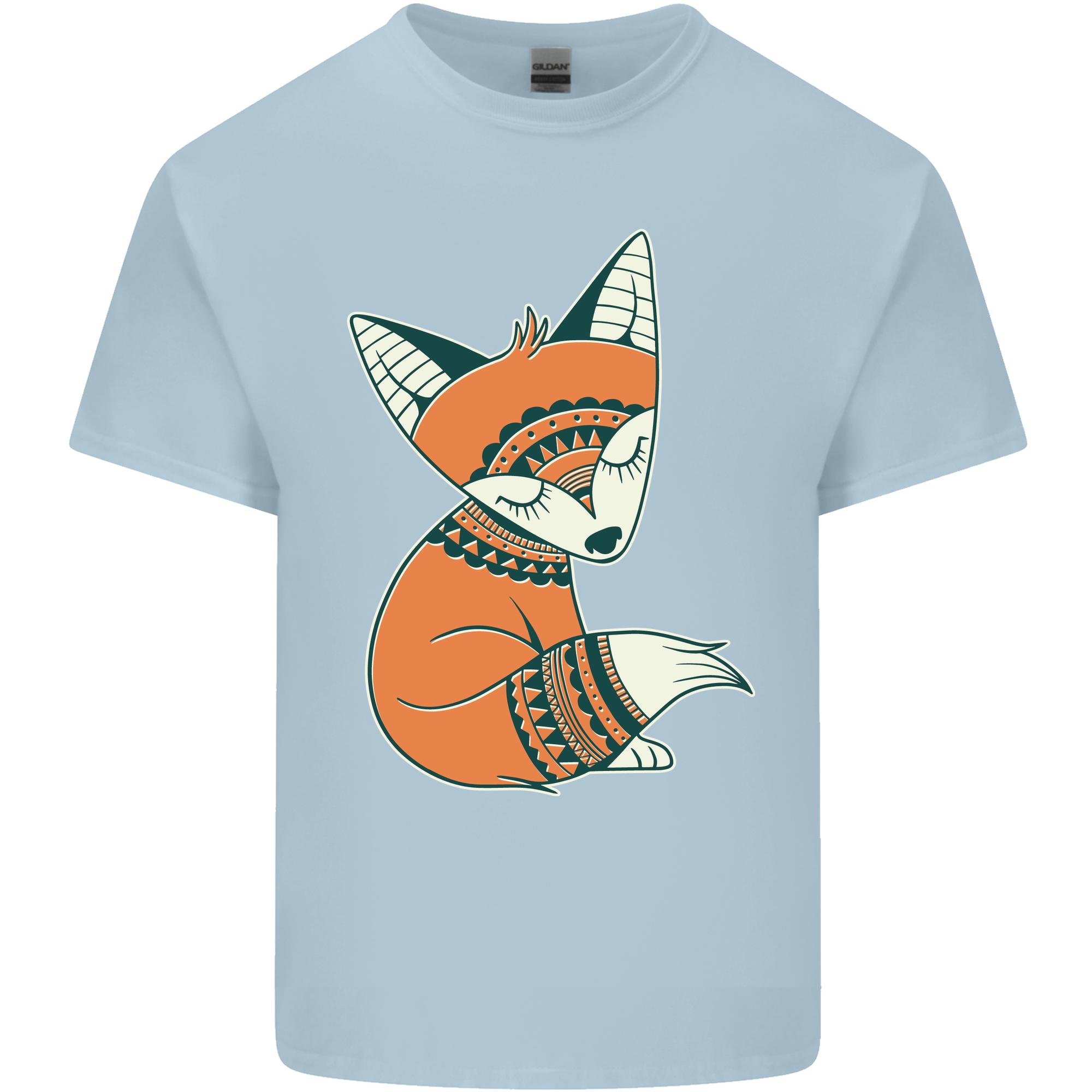A Cute Tribal Fox Unisexs Light Cotton TShirt S