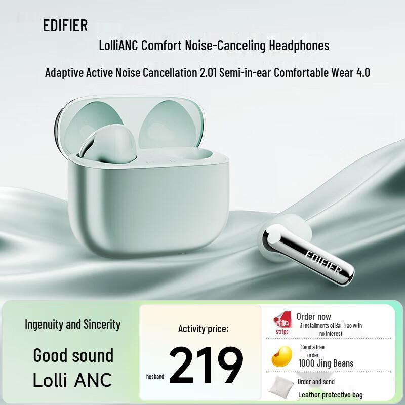 EDIFIER Lolli ANC Noise-Cancelling Translation Earbuds
