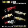 6-Pack Bionic Multi-Jointed Swimbaits Hard Lure Freshwater Saltwater Fishing Bass Pike