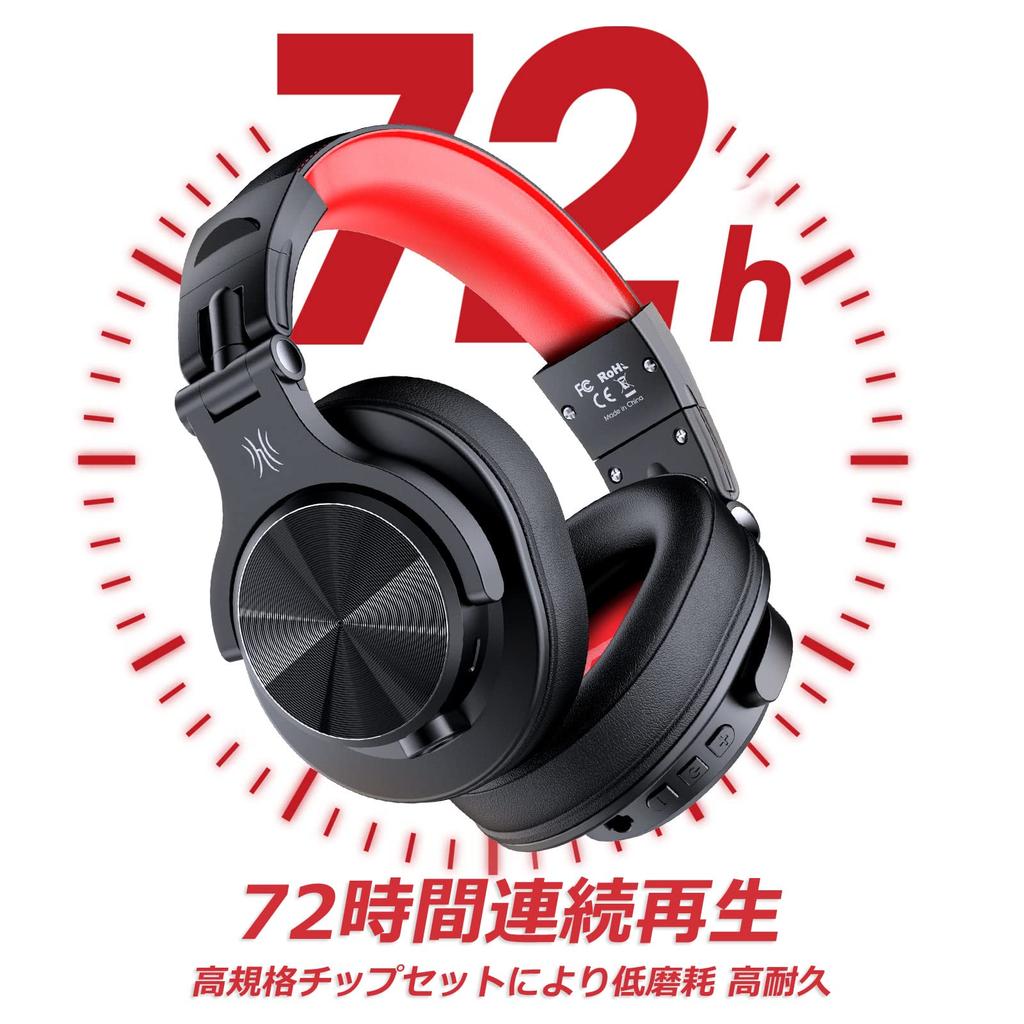OneOdio A70 Bluetooth Over-Ear Wireless Headphones 72H Playback 3.5mm 6.35mm Jack Studio Monitoring Mixing DJ Guitar Amp Laptop PC Tablet