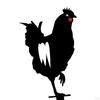 Chicken Silhouette Stakes for Yard Outdoor Garden Statue Decoration, Shadow