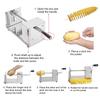 Stainless Steel Spiral Potato Cutter Four-Prong Shaft Manual Potato Cutter  Restaurant Prep