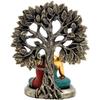 Tree Buddha Statue Showpiece Idol Home Decor Items for Living Room and Gifts Decorative Showpiece - 24 Cm  (Resin, Gold, Blue, Red)