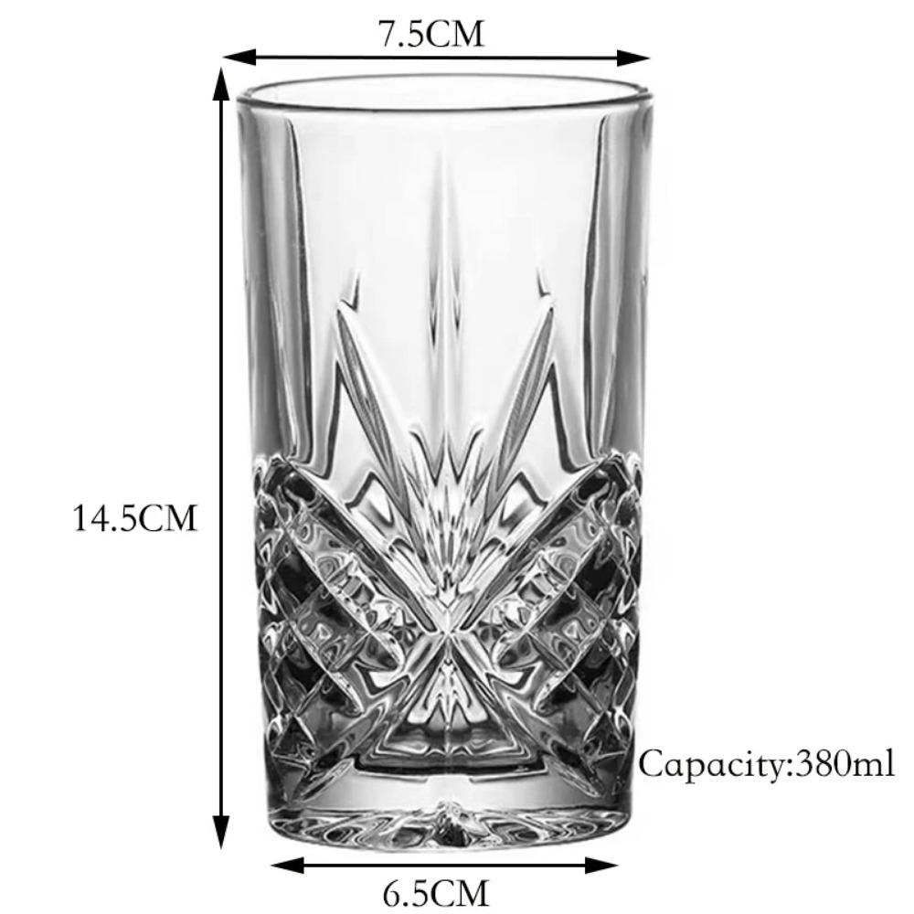 Lead Free Creative Glass Crystal Highball Glass Barware Collins Tumbler Drinking Glasses For Water, Juice, Beer, And Cocktail