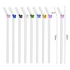 20cm Cute Bowtie Glass Heat-Resistant Straw New 2025 Colored Reusable Cocktail Juice Drinking Straws for Festival Wedding Party