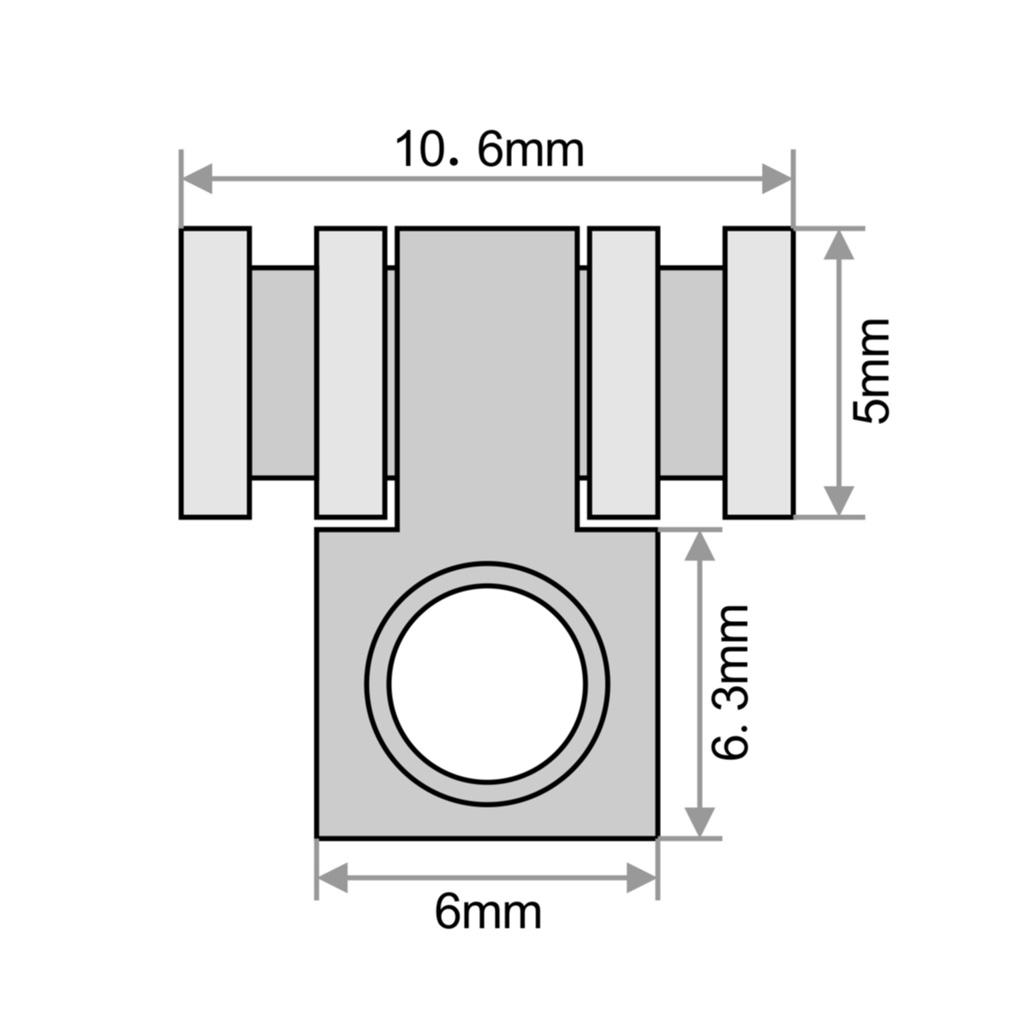 2PCS Metal Guitar Roller String Trees Retainers With Screws, Chrome/Black