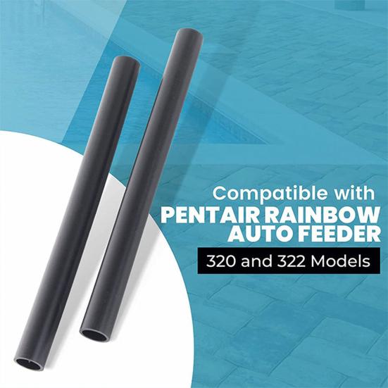 2Pcs Chlorinator Tube Flexible Easy To Bend Black Swimming Pool Bromine Feeder