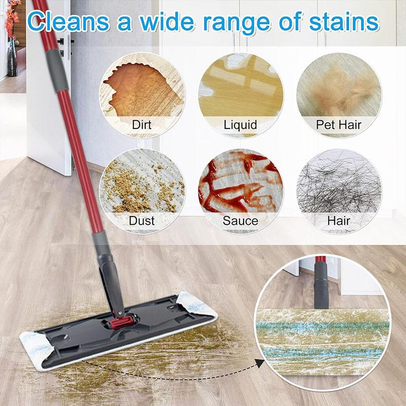 Reusable Washable Flat Mop Cleaning Pads Compatible with O-Cedar H2Pro Replacement Microfiber Mop Cloths for Efficient Floor Cleaning and Maintenance