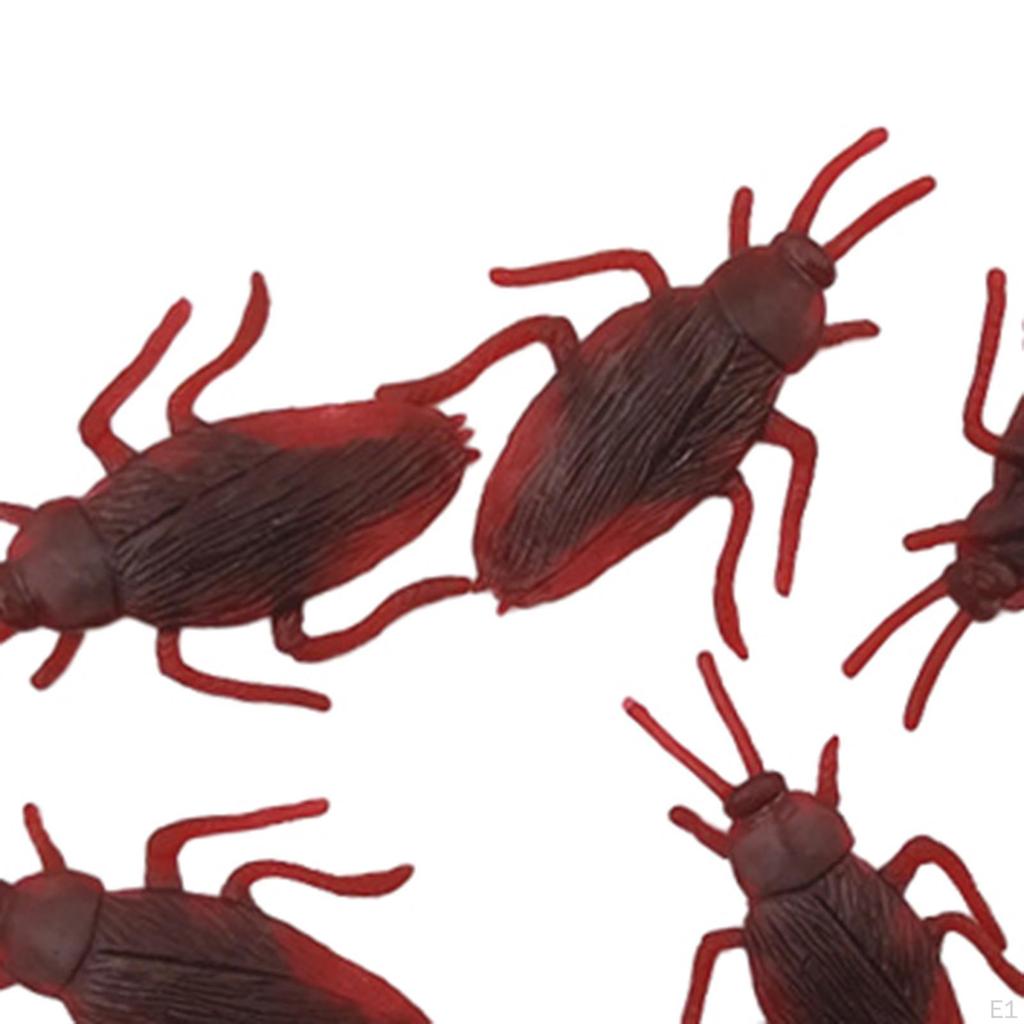 100Pcs Fake Roaches Toys Lifelike Creative Simulation Party Favors Funny Pp Artificial
