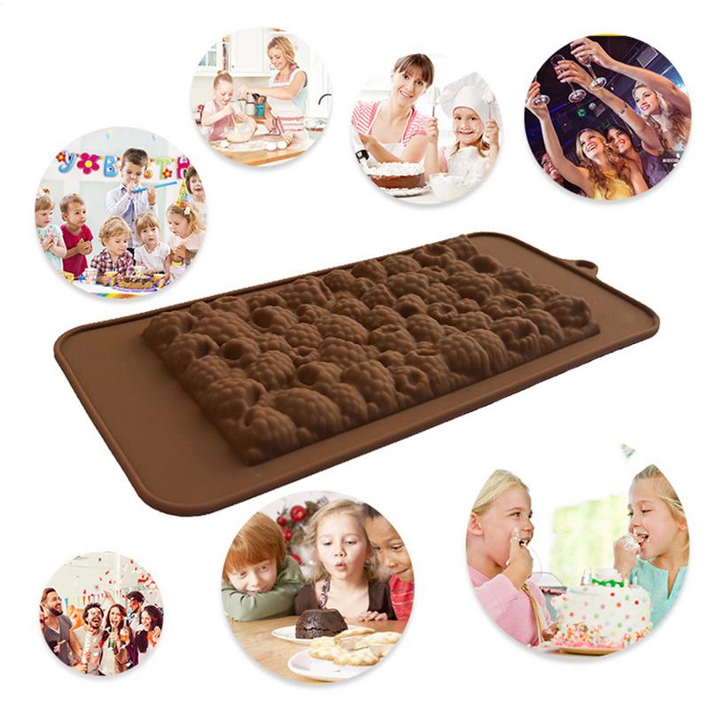 3D Raspberry Design Chocolate Silicone Mold Fruit Pattern Fondant Chocolate Mousse Pudding Mould Kitchen Baking Accessories