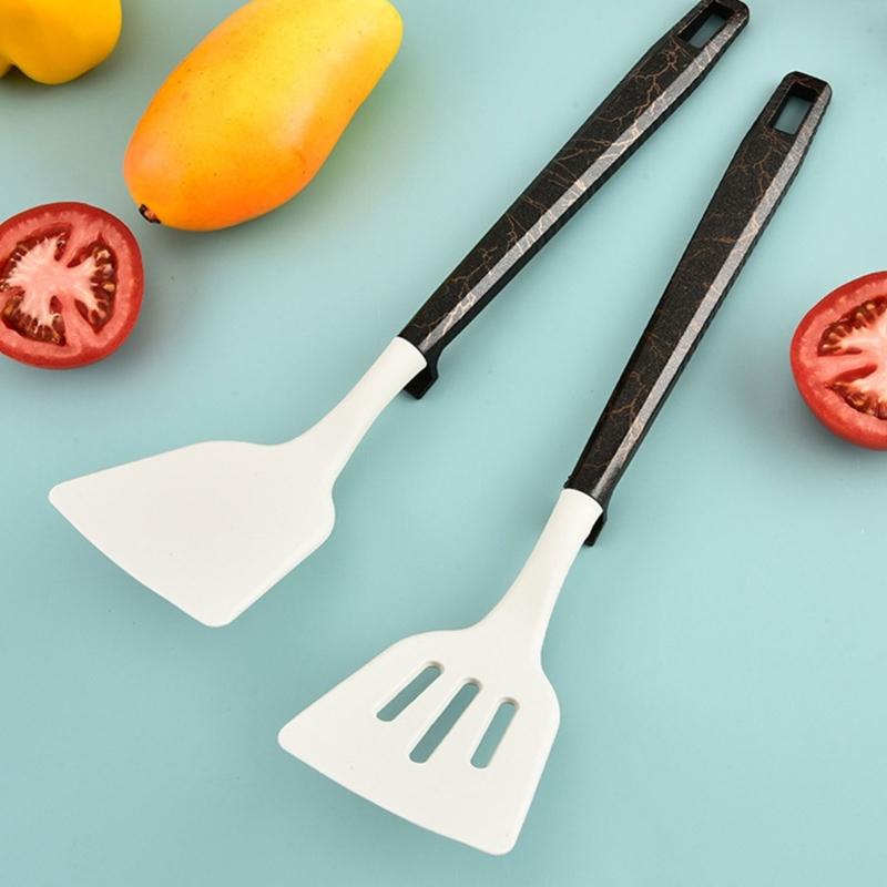 7Pcs Soft Silicone Cooking Spoon And Spatula Set Kitchen Tool With Ergonomic Handles For Nonstick Cookware