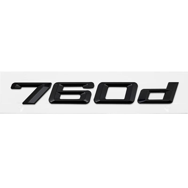 ABS Car Rear Trunk Letters Logo Badge Emblem Sticker For BMW 7 Series 730d 740d 745d 750d 760d E38 E65 E66 F01 F02 G11 G12