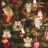 12Pcs DIY Christmas Pendants Diamond Painting Ornaments  Family Craft Activity